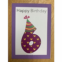 HBD 6 HAT CARD