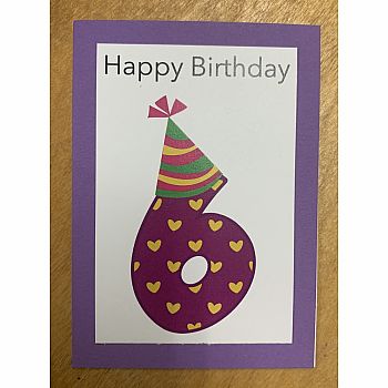 HBD 6 HAT CARD