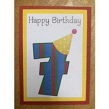 HBD 7 HAT CARD