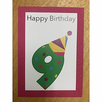 HBD 9 HAT CARD