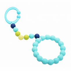 Turquoise Chewbeads Baby Gramercy Stroller Toy