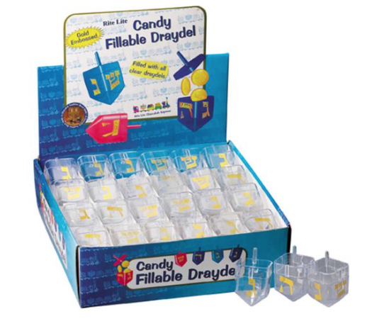 FILLABLE DREIDEL CLEAR - sold individually