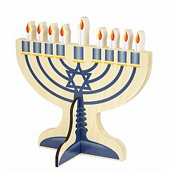 Wooden Menorah