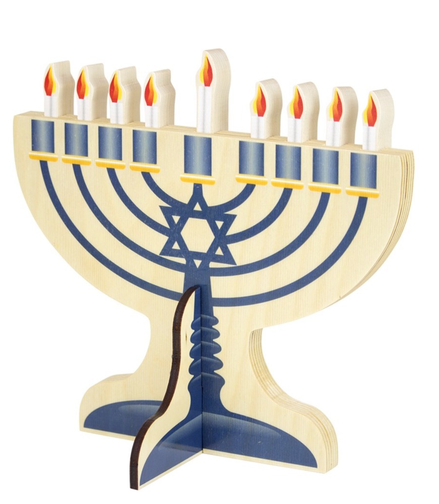 Wooden Menorah
