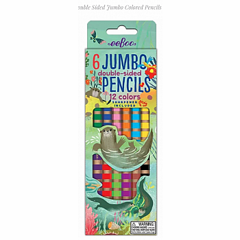 Otters 6 Double-Sided Jumbo Pencils