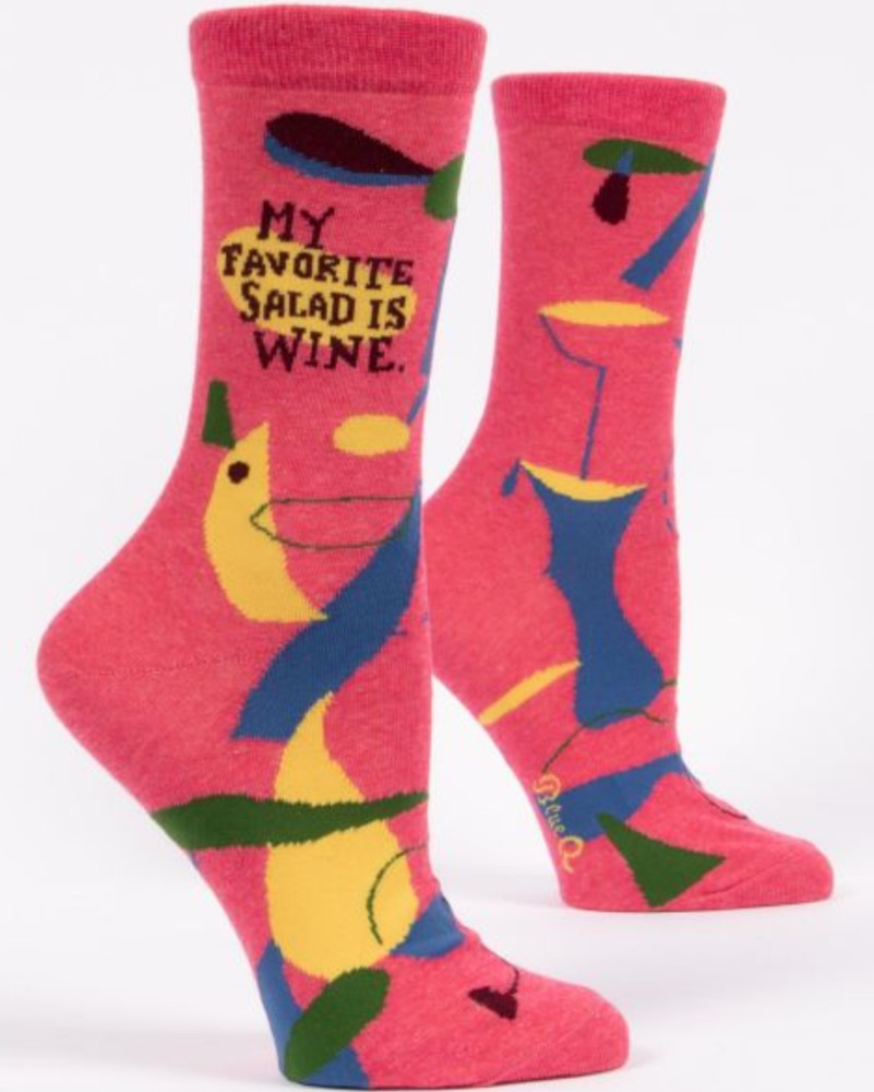 SOCKS MY FAVORITE SALAD IS WINE