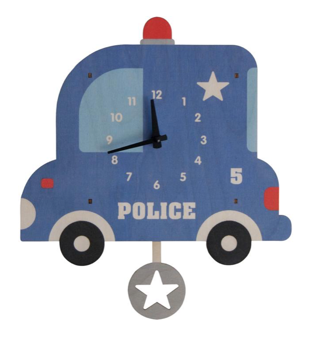 POLICE CAR PENDULUM CLOCK