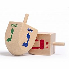 LG WOODEN DREIDEL - sold individually