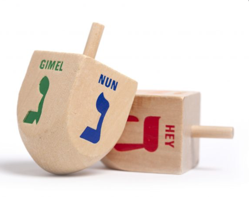 LG WOODEN DREIDEL - sold individually