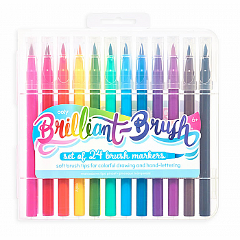 BRILLIANT BRUSH MARKERS 24