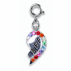 SILVER BFF BROKEN HEART CHARM