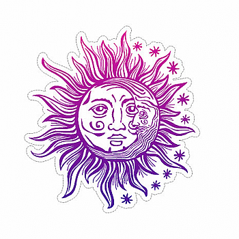 LG PURPLE SUN STICKER