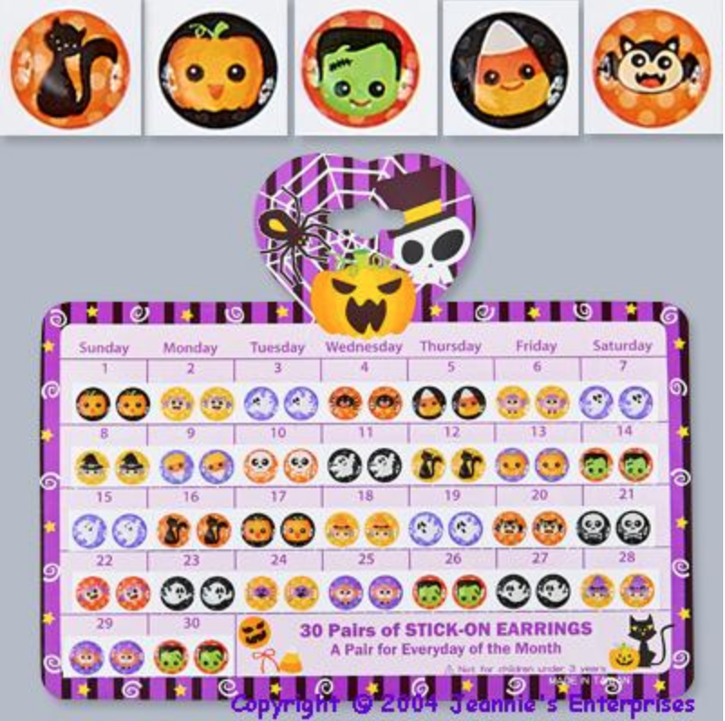 HALLOWEEN STICK ON EARRINGS - The Toy Box