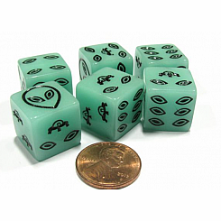 ALIEN GLOW-IN-THE-DARK DICE - sold individually