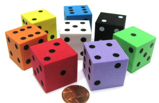 FOAM DICE 25mm - sold individually
