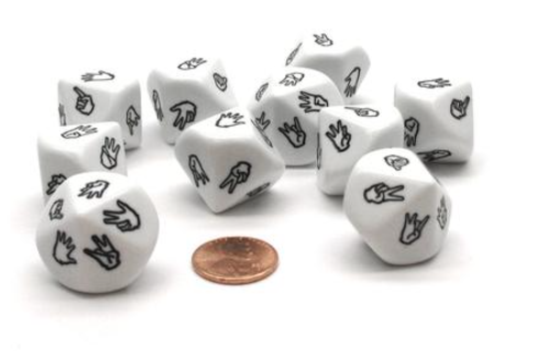 SIGN LANGUAGE DICE - sold individually