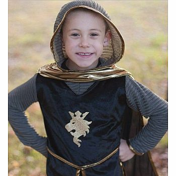 Knight Set With Tunic, Cape And Crown (Gold)