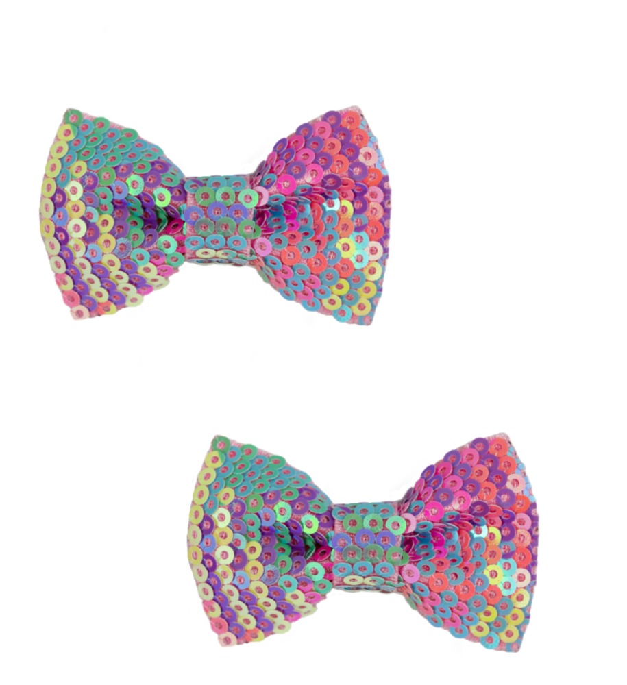 RAINBOW SEQUINS BOWS The Toy Box