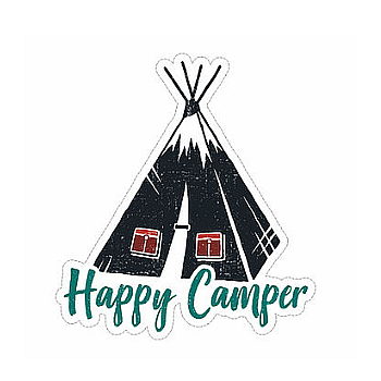 LG HAPPY CAMPER STICKER