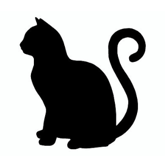 Black sales cat sticker