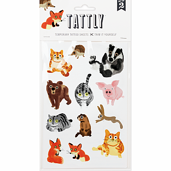 FURRY FRIENDS TATTOO SHEET