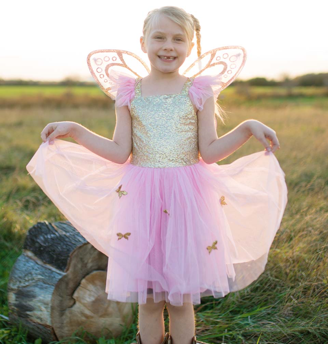 GOLD BUTTERFLY DRESS & WINGS - The Toy Box GOLD BUTTERFLY DRESS & WINGS - The Toy Box