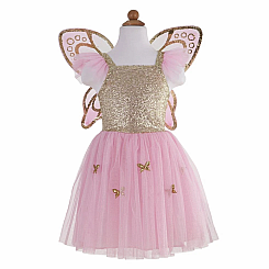 GOLD BUTTERFLY DRESS & WINGS