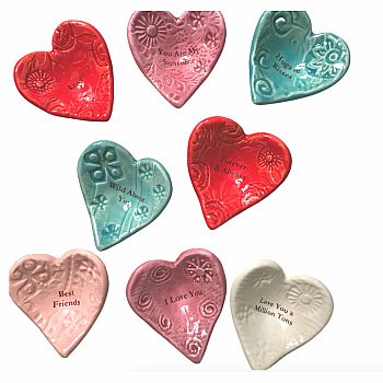 CERAMIC GIVING HEART - sold individually