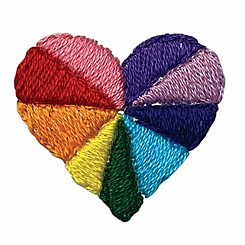 RAINBOW HEART STITCHED TATTOO