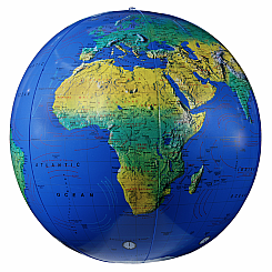 12" TOPO GLOBE INFLATABLE