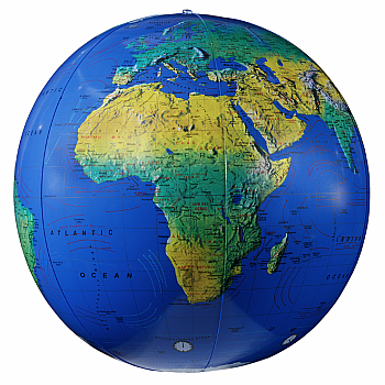 12" TOPO GLOBE INFLATABLE
