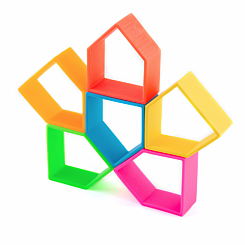 dëna Neon Kids and Houses 6 Pack