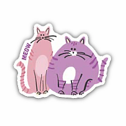 COLORFUL CATS STICKER