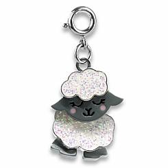 Swivel Glitter Sheep Charm