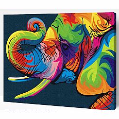 PBN COLORFUL ELEPHANT