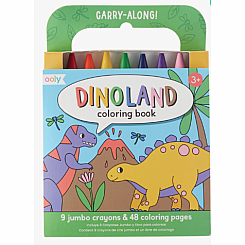 Carry Along Coloring Book Set - Dinoland