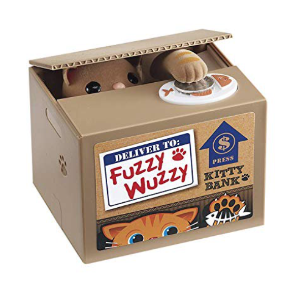 FUZZY WUZZY KITTY BANK The Toy Box