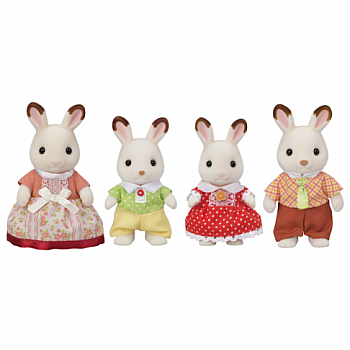 Calico Critters Chocolate Rabbit Family