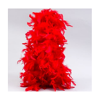 RED FEATHER BOA