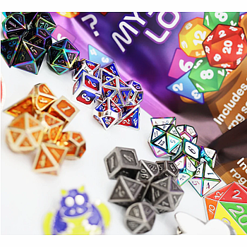 MYSTERY METAL RPG DICE W PIN