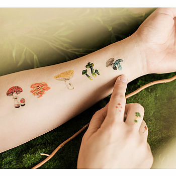 COLORFUL MUSHROOMS TATTOO SHEE