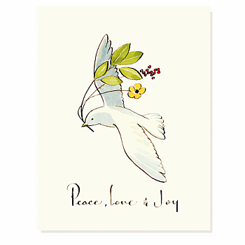 PEACE LOVE JOY CARD