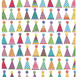 PARTY HATS WRAPPING PAPER