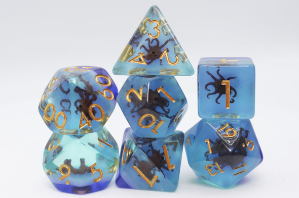 COFFEE OCTOPUS RPG DICE SET