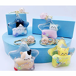 Kitty Star Floaty Key Charm 