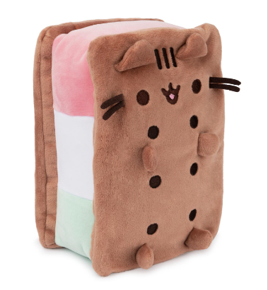 GUND Pusheen Neapolitan Ice Cream Sandwich Squisheen 12” Plush, 8+