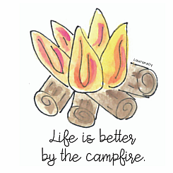 CAMPFIRE STICKER