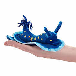 MINI BLUE NUDIBRANCH finger puppet