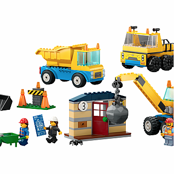 LEGO CONSTRUCTION TRUCKS WRECKING BALL