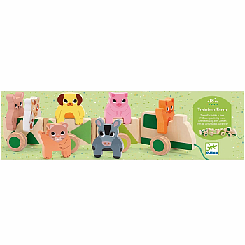 Trainimo Farm Wooden Pull-Along Activity Toy